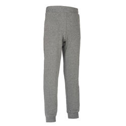 青少年体能保暖棉质法式毛圈布慢跑长裤 100 - 麻灰色