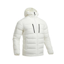 TREK500 男式山地徒步羽绒保暖连帽夹克 -12°C - 白色