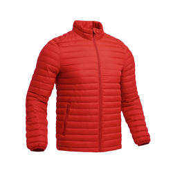 TREK 100 男式山地徒步羽绒保暖夹克 - 红色