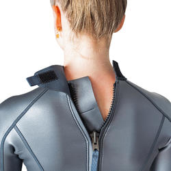 女式长袖短款1.5毫米氯丁橡胶潜水服FRD500 glide skin metal