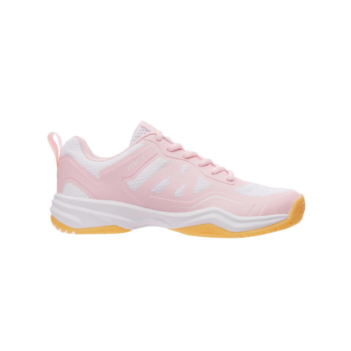 青少年羽毛球鞋BS 500白色粉色