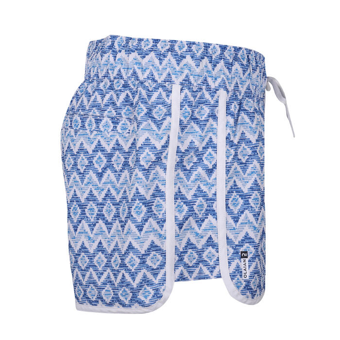 女式沙滩短裤TINI STIPPLE CN - BLUE