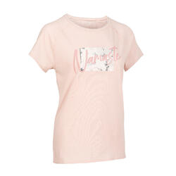 女式瑜伽短袖 T 恤 - 粉色/曼陀罗