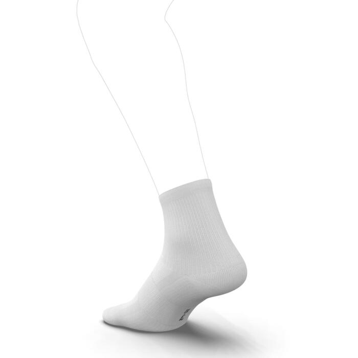 环保设计隐形中筒跑步袜 Run 500两双装 -白色