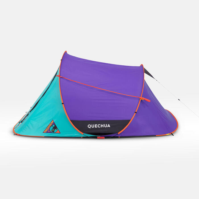 露营 2S快开帐篷 3人款 -紫色丨QUECHUA