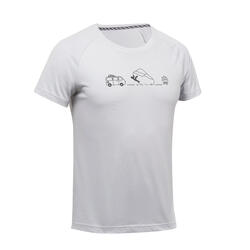 男式攀岩短袖T恤 - 灰色