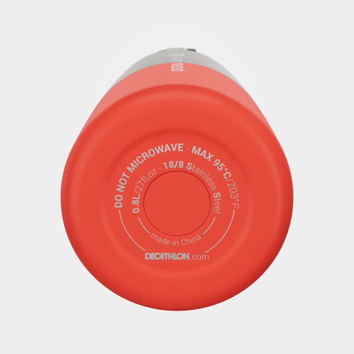 徒步旅行不锈钢保温水瓶 0.8升 -红色丨MH500