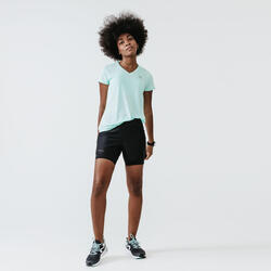 女式二合一跑步运动短裤（内置紧身快干短裤）- 黑色