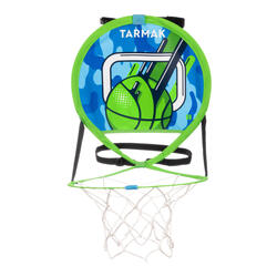 儿童/成人便携式篮筐Hoop 100 含篮球- 绿色/蓝色