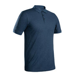 男士高尔夫透气短袖Polo衫-深蓝色