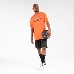 男式篮球T恤/ 运动衫 TS500 Fast - Orange Stats