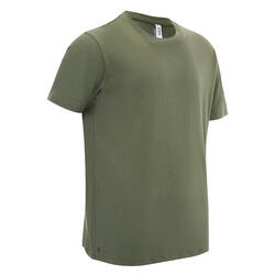 荒野探险纯棉短袖T恤-军绿色