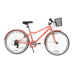 青少年混合路面自行车24寸（适合9~12岁135~150cm）
RIVERSIDE 500 珊瑚粉红色