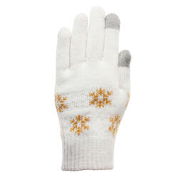 青少年保暖手套（可触屏）米白色丨SH100