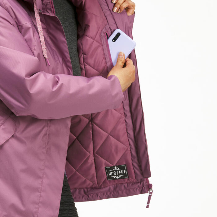 SH100 女式山地徒步保暖防雨夹克 X-WARM -10°C