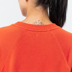 女式街舞短款运动衫 - 橙色