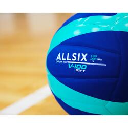 V100 排球Soft 适合4-5 岁的青少年使用，180-200克 蓝色