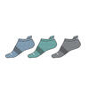 成人低帮运动袜RS 160 三双装- 蓝色／绿色／深灰色