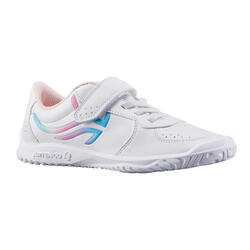  青少年网球鞋TS130- 灰色/粉色