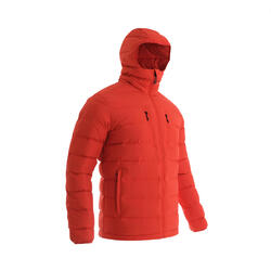 TREK500 男式山地徒步羽绒保暖连帽夹克 -12°C - 红色
