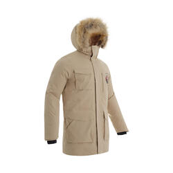 男式雪地徒步羽绒派克大衣 -米黄色丨SH500 U-Warm
