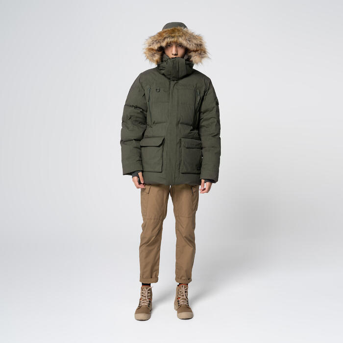 男式极地徒步防水羽绒夹克 -卡其色丨Arctic 100