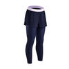 女式有氧健身紧身裤 500 系列 - 黑色/淡紫色