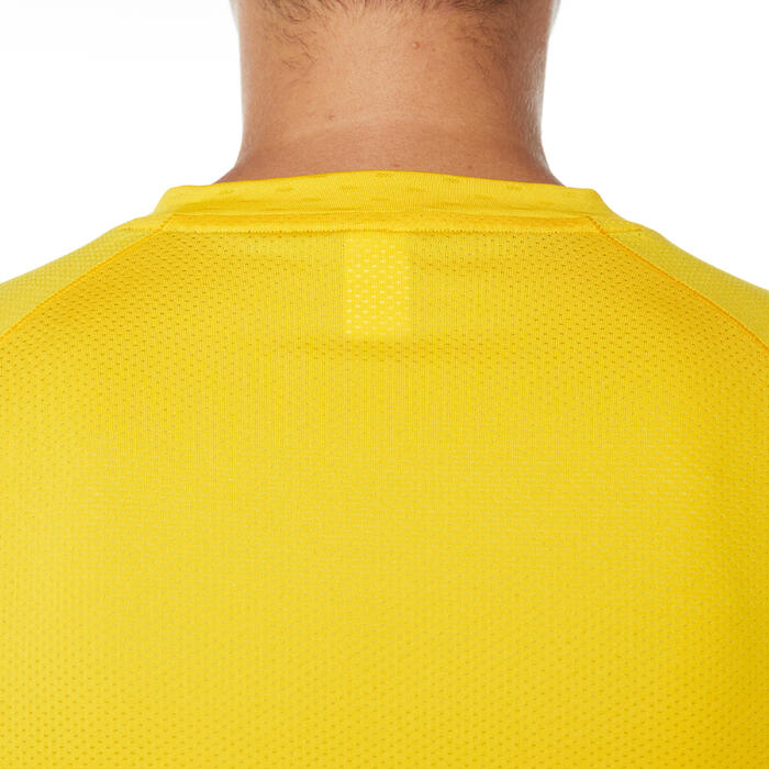 成人男士羽毛球T恤560 蜜黄色