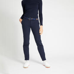女式寒冷天气高尔夫长裤500-深蓝色