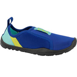 青少年弹性浮潜鞋- Aquashoes 120 Blue