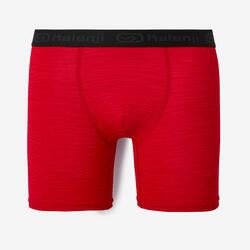男式透气跑步平角裤 - 斑驳红色