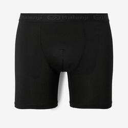 男式透气跑步平角裤 - 黑色