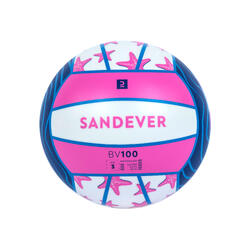 3号沙滩排球BV100 Fun - 蓝色和粉色星星