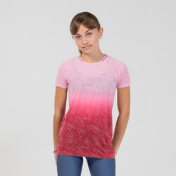 KIPRUN女孩跑步田径运动亲肤T恤 粉色