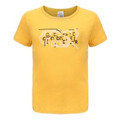 青少年体能基本款棉 T 恤 - 黄色印花