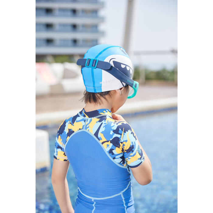 硅胶网布泳帽- PRINT SHARK