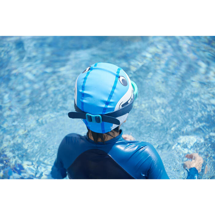 硅胶网布泳帽- PRINT SHARK