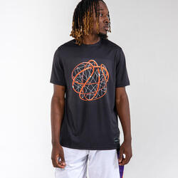 男式篮球运动T恤TS500 Fast - Black Ball