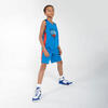 男孩/女孩篮球短裤SH500 - 蓝色/红色