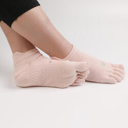 防滑瑜伽五指袜 - 浅粉色