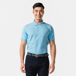 男士凉爽天气高尔夫短袖Polo衫500-天蓝色