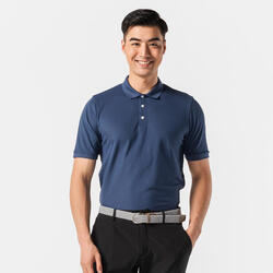 男士炎热天气高尔夫短袖Polo衫500-石蓝色