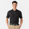 男士温暖天气高尔夫短袖Polo衫500-黑色