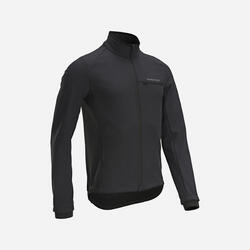 男式冬季骑行长袖夹克RC100 - 黑色