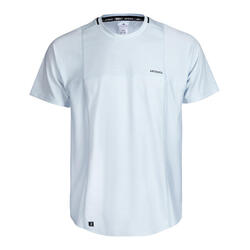 男士网球快干短袖T恤TTS-浅灰色／黑色