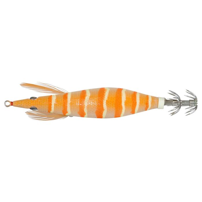路亚鱼饵木虾EBIKA Squid Jig 3.5 Squid/Cuttlefish Fishing - Orange