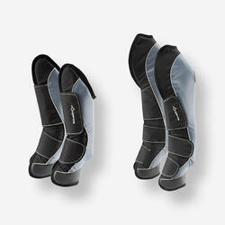 Traveller 500 马术运动旅行护腿4件装-黑色/灰色